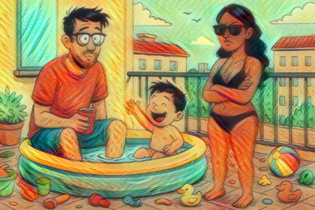 🏖️ Piscina… o vasca da bagno gonfiabile sul&nbsp;balcone?